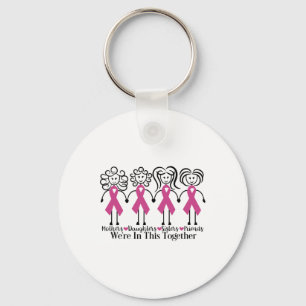 We Are In Together Family Friends Breast Cancer Aw Keychain