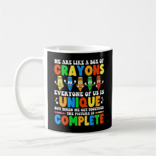 We Are Like A Box Of Crayons Back To School Funny Coffee Mug