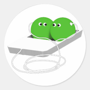 We Are Like Two Peas In A Pod Classic Round Sticker