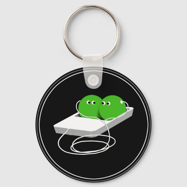 We Are Like Two Peas In A Pod Keychain (Front)