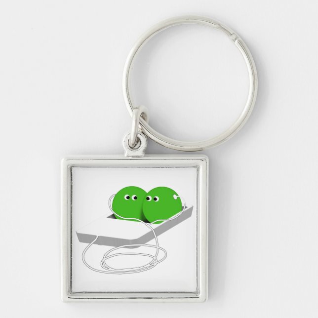 We Are Like Two Peas In A Pod Keychain (Front)