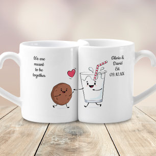 We are meant to be Together Custom Couples Coffee Mug Set