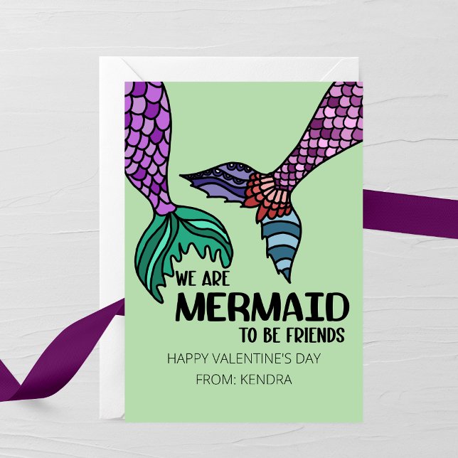 We Are Mermaid to Be Friends Valentine’s Day Card (Creator Uploaded)