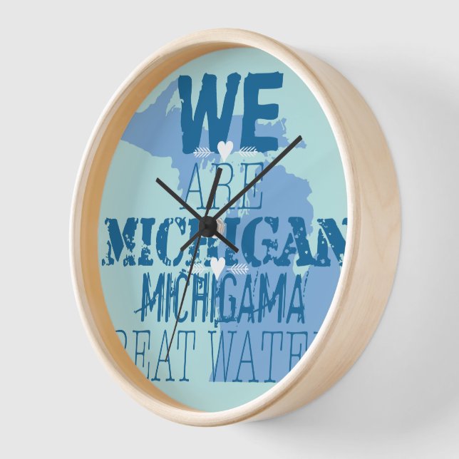 We Are Michigan Michigama Great Waters Clock (Angle)