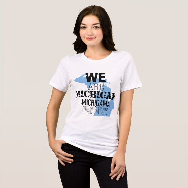 We Are Michigan Michigama Great Waters Tri-Blend Shirt (Front Full)