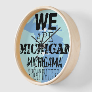 We Are Michigan Michigama Great Waters Wall Clock