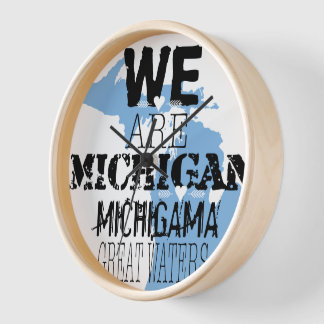 We Are Michigan Michigama Great Waters Wall Clock