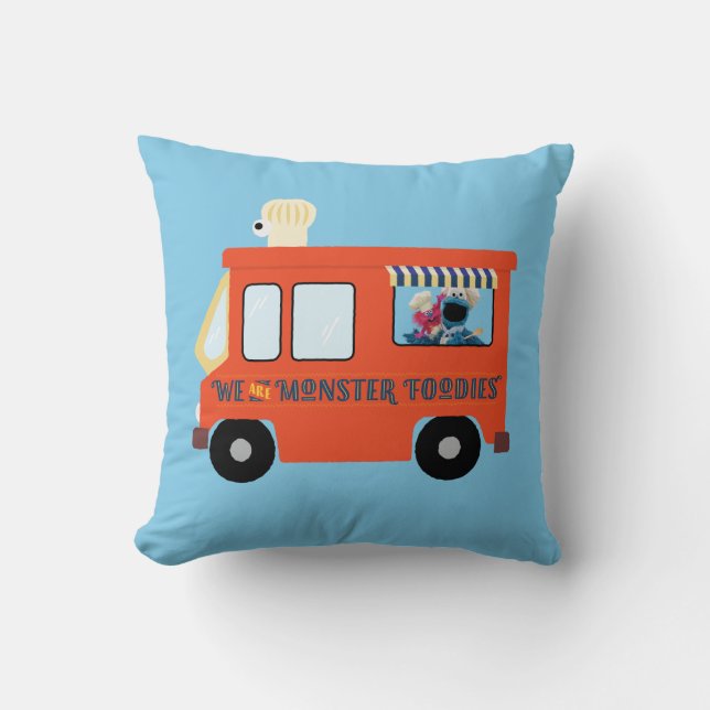We Are Monster Foodies Throw Pillow (Front)