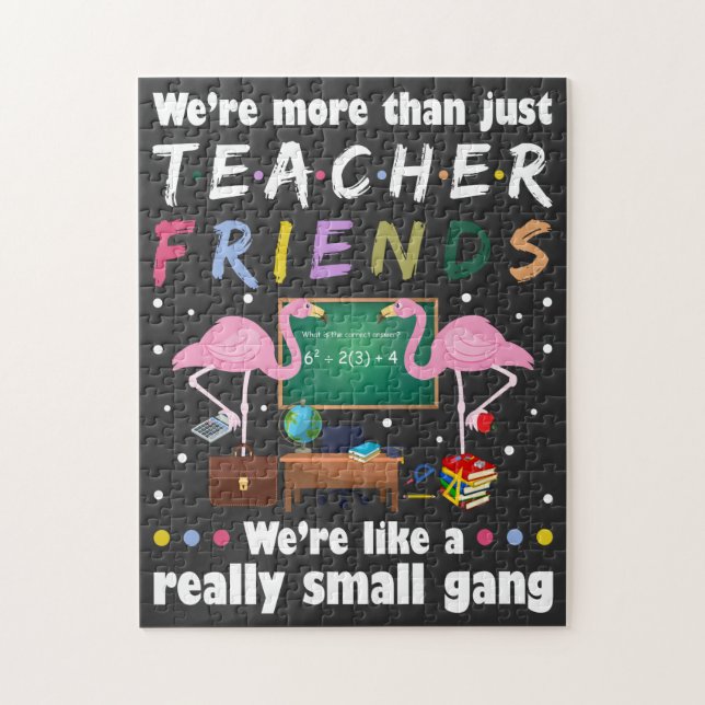 we are more than teacher friends , flamingo T-Shir Jigsaw Puzzle (Vertical)