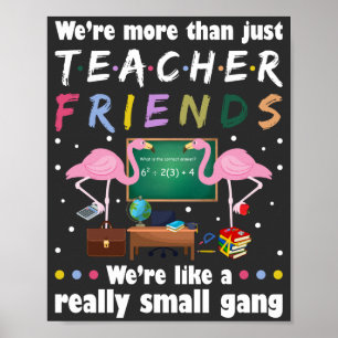 we are more than teacher friends , flamingo T-Shir Poster