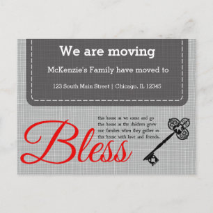 We are moving announcement postcard