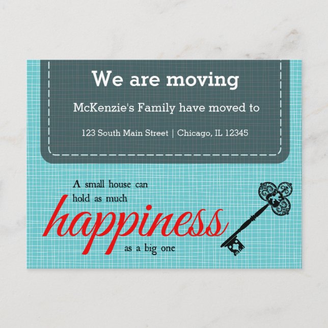We are moving announcement postcard (Front)