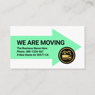 WE ARE MOVING Business Office Card