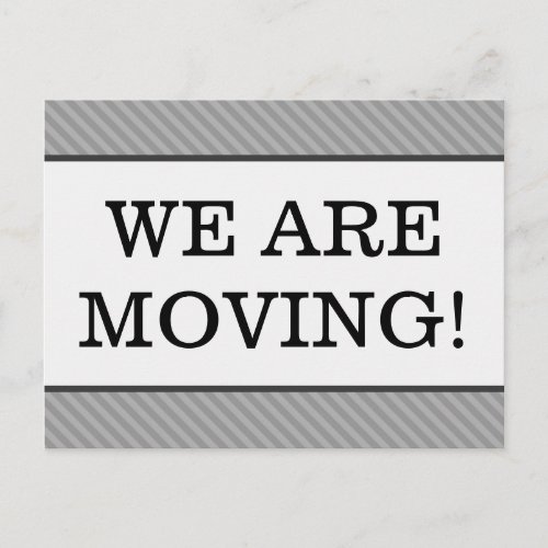 WE ARE MOVING Change of Address Postcard
