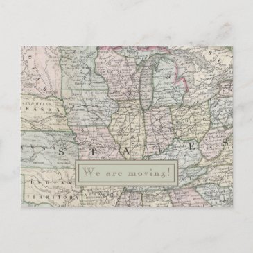 We are moving to.. Custom State Vintage USA Map