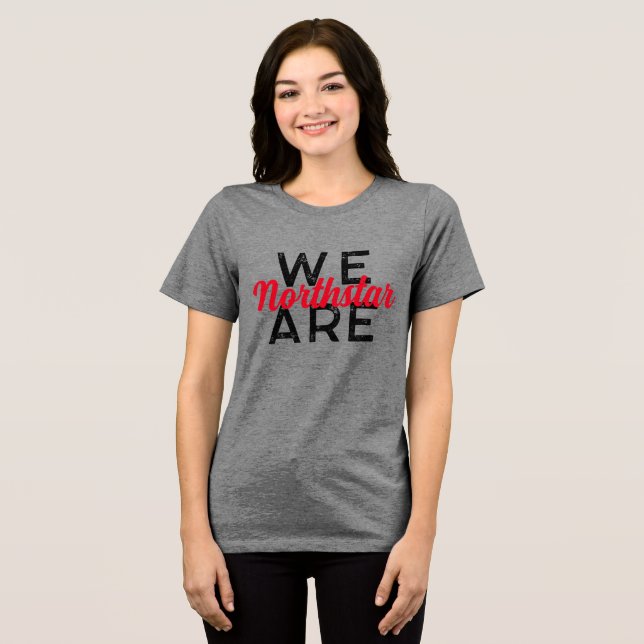 WE ARE NORTHSTAR RED BLACK Tri-Blend SHIRT (Front Full)