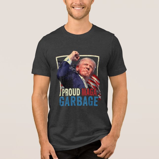 We Are Not Garbage Vote Trump For President 2024  Tri-Blend Shirt (Front)