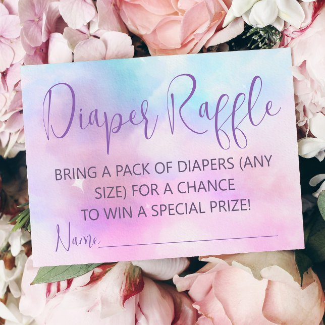 We are on Cloud Nine Baby Shower Diaper Raffle Enclosure Card (Creator Uploaded)