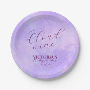We Are On Cloud Nine Baby Shower Paper Plates