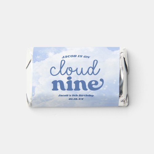 We Are On Cloud Nine Blue 9th Ninth Birthday Party Hersheys Miniatures