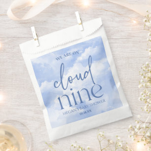 We Are On Cloud Nine Blue Baby Shower Favor Bag
