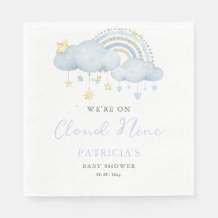 We are on Cloud Nine Boy Baby Shower  Napkins