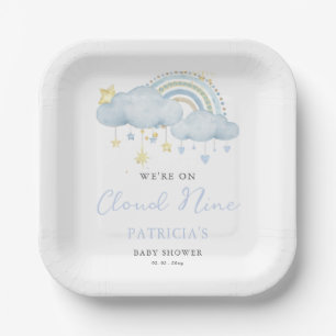 We are on Cloud Nine Boy Baby Shower  Paper Plates