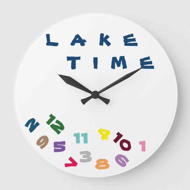 "WE ARE ON ***LAKE TIME***" WITH THIS COOL CLOCK (Front)