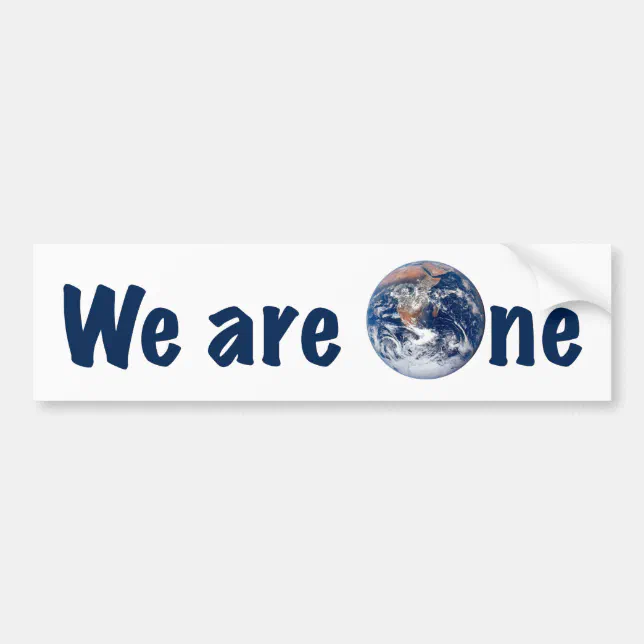 We R One Poster We are One - Bumper Sticker | Zazzle