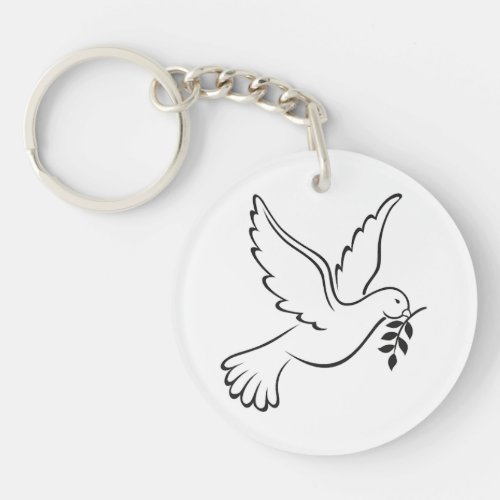 We are one heart to support peace    keychain