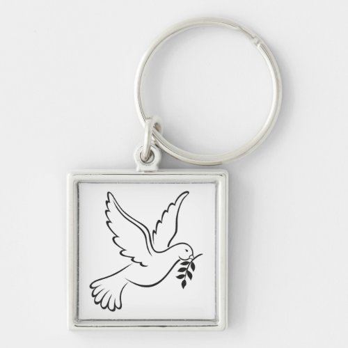 We are one heart to support peace   keychain