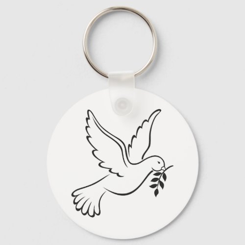 We are one heart to support peace  keychain