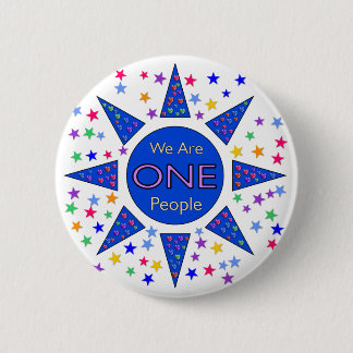 We Are One People Pinback Button