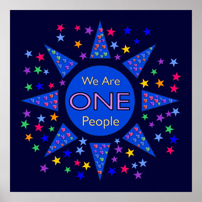 We R One Poster We Are One People Poster | Zazzle