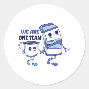 We are one Team Classic Round Sticker