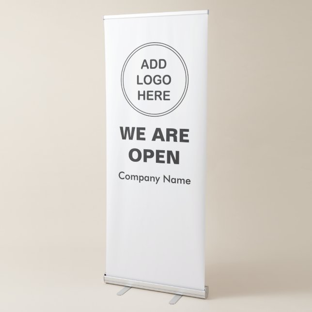 We Are Open Business Banner Retractable Sign (3/4)