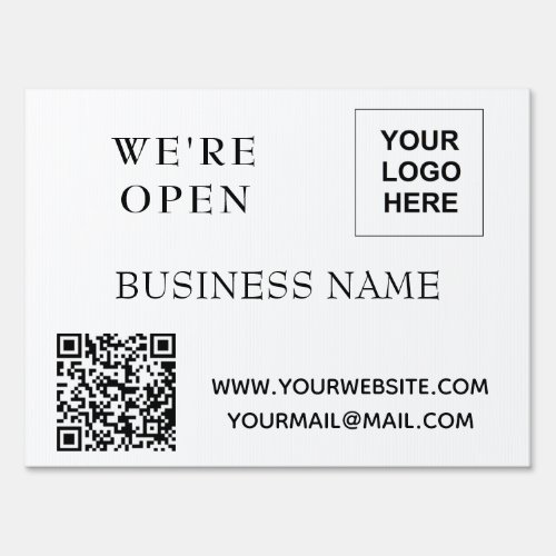 We are open Business Store Simple Template Minimal Sign