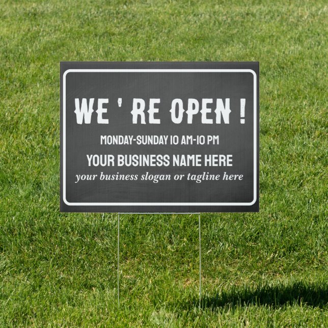 We Are Open Chalkboard  Sign (Insitu)