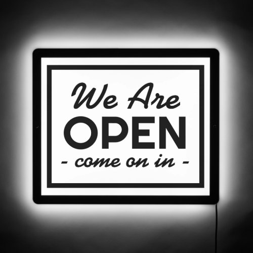 We Are Open Come On In Business Light LED Sign