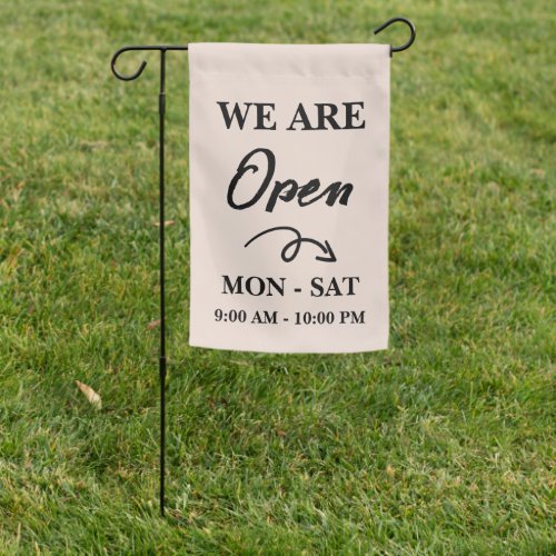 We are Open Sign Hours Of Operation