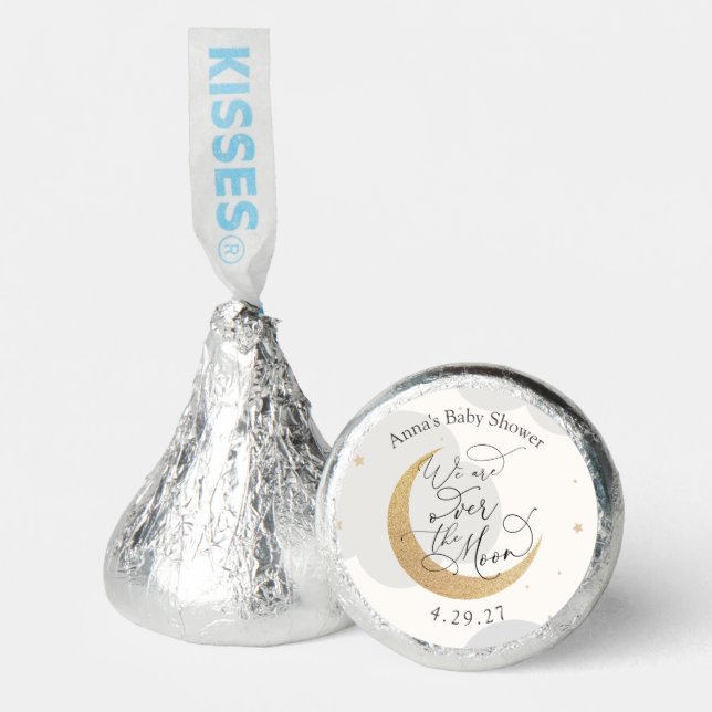 We Are Over the Moon Baby Shower  Hershey®'s Kisses® (Front)
