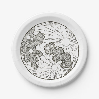 We Are Over The Moon Baby Shower  Paper Plates