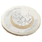 We Are Over the Moon Baby Shower Sugar Cookie (Angled)