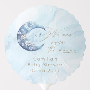 We Are Over The Moon Boy Baby Shower Balloon