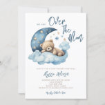 We Are Over the Moon Teddy Bear Baby Shower Invitation