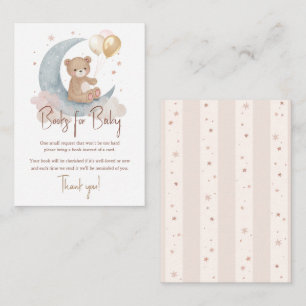 We Are Over The Moon Teddy Bear Books For Baby Note Card