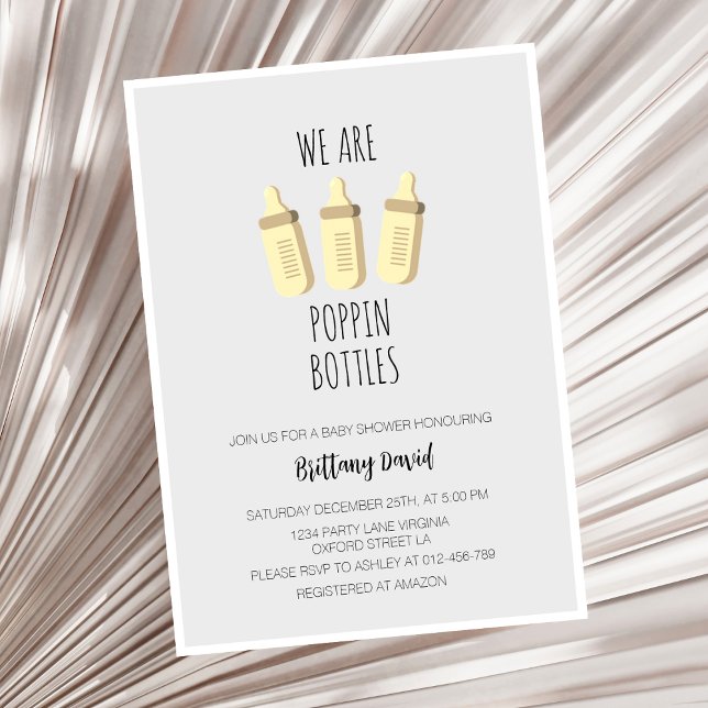We Are Popping Bottles New Year Baby Shower  Invitation (Creator Uploaded)