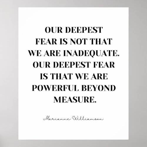 We Are Powerful Beyond Measure Inspirational Quote Poster