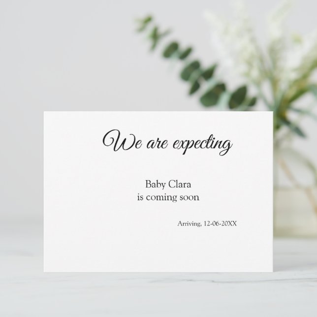 we are pregnant add baby name date pregnancy  announcement (Standing Front)
