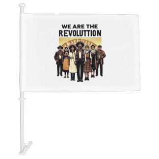 we are revolution car flag